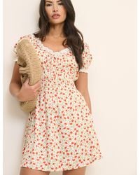 Nobody's Child - Floral Lace Trim Selena Mini Dress - Lyst
