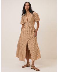 Nobody's Child - Gingham Short Sleeve Starlight Midi Dress - Lyst