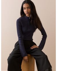 Nobody's Child - Ribbed High Neck Knitted Top - Lyst