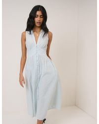 Nobody's Child - Light Gingham Sleeveless Starlight Midi Dress - Lyst
