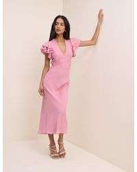 Nobody's Child - Frill Sleeve Layla Midi Dress - Lyst