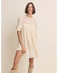 Nobody's Child - Pintuck Lace Trim Tally Mini Dress - Lyst