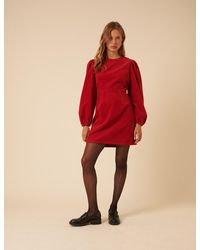 Nobody's Child - Cord Balloon Sleeve Peggy Mini Dress - Lyst