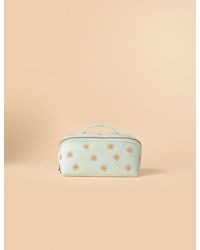 Nobody's Child - Elizabeth Scarlett Mint Daisy Embroidered Open Flat Make Up Bag - Lyst