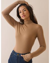 Nobody's Child - Camel Merino Wool Roll Neck Top - Lyst