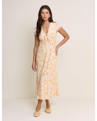 Nobody's Child - Floral Lace Trim Aida Midi Dress - Lyst