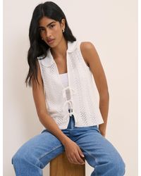 Nobody's Child - Crochet Tie Front Top - Lyst