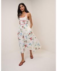 Nobody's Child - Printed Halterneck Hallie Midi Dress - Lyst
