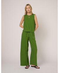 Nobody's Child - Linen-Blend Low Waisted Straight Leg Trousers - Lyst