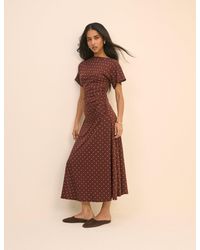 Nobody's Child - Polka Dot Jersey Niamh Midi Dress - Lyst