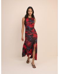 Nobody's Child - Floral Ruched Mesh Tammy Midi Dress - Lyst