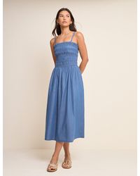 midi dress sage The Supima® High-Neck Riviera Dress