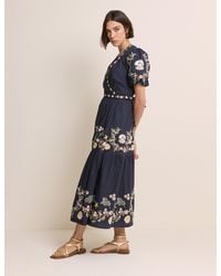 Nobody's Child - Embroidered Tiered Jayden Midi Dress - Lyst