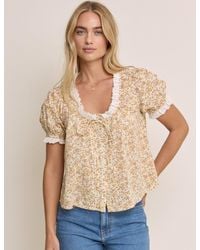 Nobody's Child - Ditsy Floral Puff Sleeve Lumi Blouse - Lyst