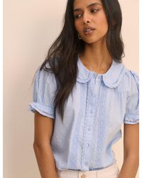 Nobody's Child - Light Broderie Anglaise Peter Pan Collar Blouse - Lyst