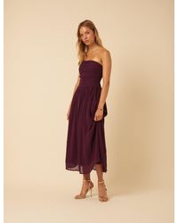 Nobody's Child - Burgundy Bandeau Felicity Midi Dress - Lyst