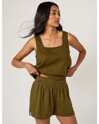 Nobody's Child - Linen-Blend Elasticated Shorts - Lyst