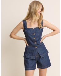Nobody's Child - Mid-Wash Logan A-Line Denim Short - Lyst
