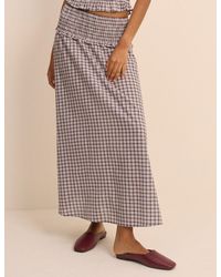 Nobody's Child - And Check Shirred Ronda Skirt - Lyst
