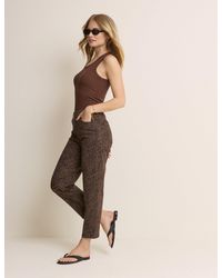 Nobody's Child - Leopard Print Mid Rise Camden Tapered Jeans - Lyst