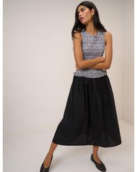 Nobody's Child - Gingham Shirred Bodice Drina Midi Dress - Lyst