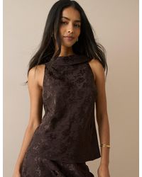Nobody's Child - Jacquard Floral Satin Leila Top - Lyst