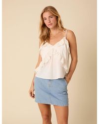Nobody's Child - Broderie Anglaise Frill Cami Top - Lyst