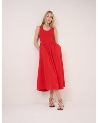 Nobody's Child - Shirred Sleeveless Kinsley Midi Dress - Lyst