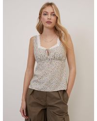Nobody's Child - Floral Sweetheart Neck Top - Lyst
