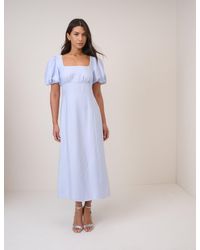 Nobody's Child - Puff Sleeve Pax Midi Dress - Lyst