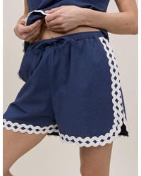 Nobody's Child - Dark Ric Rac Trim Racer Shorts - Lyst