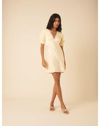 Nobody's Child - Butter Polka Dot Jacquard Angela Mini Dress - Lyst