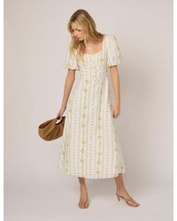 Nobody's Child - Floral Puff Sleeve Melody Midi Dress - Lyst