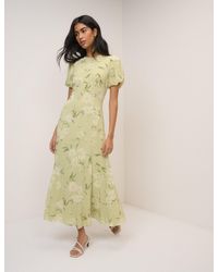 Nobody's Child - Sage Floral Chiffon Juno Maxi Dress - Lyst