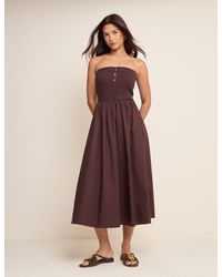 Nobody's Child - Bandeau Button Front Midi Dress - Lyst