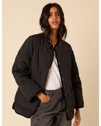 Nobody's Child - Quilted Detachable Scarf Coat - Lyst