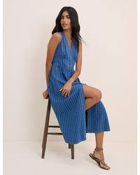 Nobody's Child - Denim Sleeveless Pinstripe Starlight Midi Dress - Lyst
