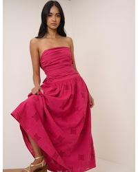 Nobody's Child - Bandeau Broderie Anglaise Ariella Midi Dress - Lyst