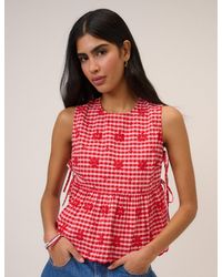 Nobody's Child - Gingham Side Tie Swing Top - Lyst