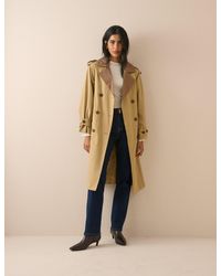 Nobody's Child - Camel Gingham Trim Trench Coat - Lyst