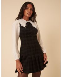 Nobody's Child - Check Cord Merida Pinafore Mini Dress - Lyst