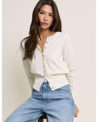 Nobody's Child - Waisted Crew Neck Cardigan - Lyst