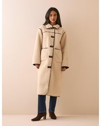 Nobody's Child - Funnel Neck Longline Shearling Coat - Lyst