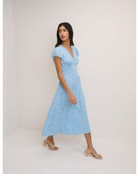 Nobody's Child - Floral Lace Trim Kacey Midi Dress - Lyst