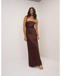 Nobody's Child - Satin Bandeau Arden Maxi Dress - Lyst
