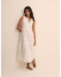 Nobody's Child - Ruffle Trim Tiered Penelope Midi Dress - Lyst