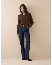 Nobody's Child - Dark High Rise Kingston Straight Leg Jeans - Lyst