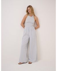 Nobody's Child - Pinstripe Halterneck Tizzy Jumpsuit - Lyst