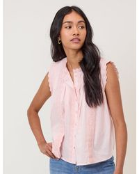 Nobody's Child - Light Broderie Anglaise Trim Blouse - Lyst