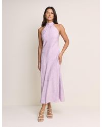 Nobody's Child - Lilac Floral Jacquard Fifi Maxi Dress - Lyst